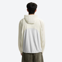 
                  
                    UPF100 featherlight hooded sun jacket - cream white featherlight sun jacket, for travel and city walks
                  
                