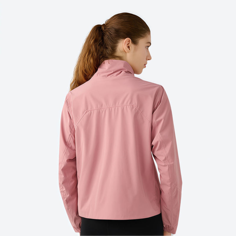 Women's lightweight fleece-lined softshell jacket - pink softshell jacket, for hiking and trail walking