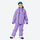 Kids breathable 2-layer ski suit with cargo pockets - lavender kids jacket with lavender pants, for family resort trips