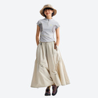 
                  
                    Women's breathable sun-protection tee for outdoor - gray quick-dry tee with slimming panels, for hiking and trail walking
                  
                