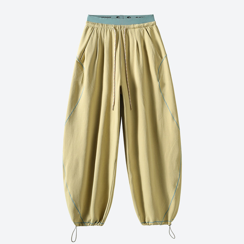 Women's lightweight knit cargo pants for outdoor - khaki yellow knit cargo pants, for hiking and trail walking