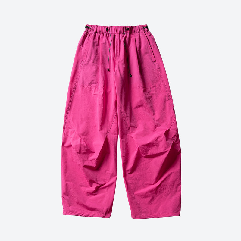 Water-repellent nylon hiking pants with relaxed fit - rose pink wide-leg hiking pants, for hiking and trail walking