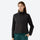 Women's fleece softshell jacket with stand collar - black softshell jacket, for travel and daily commute