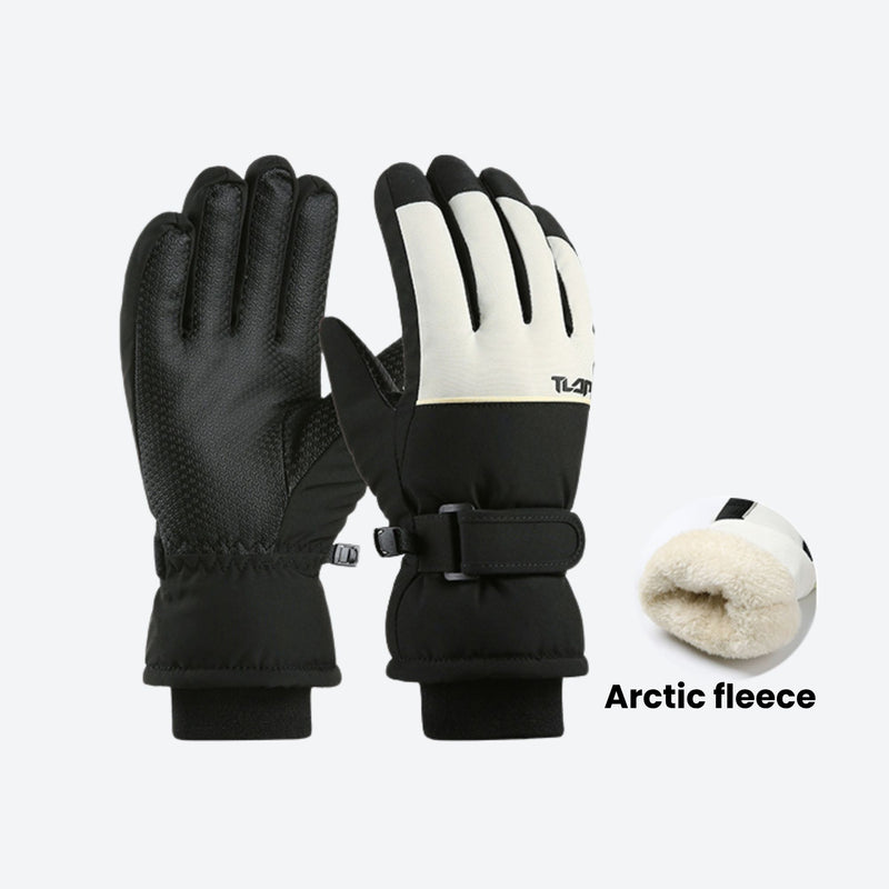 Kids' snow gloves with arctic fleece lining - kids snow gloves with arctic fleece, for skiing and snowboarding