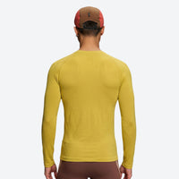 
                  
                    Unisex 17.5 micron merino wool baselayer tee - merino wool baselayer long-sleeve with cap, for hiking and trail walking
                  
                