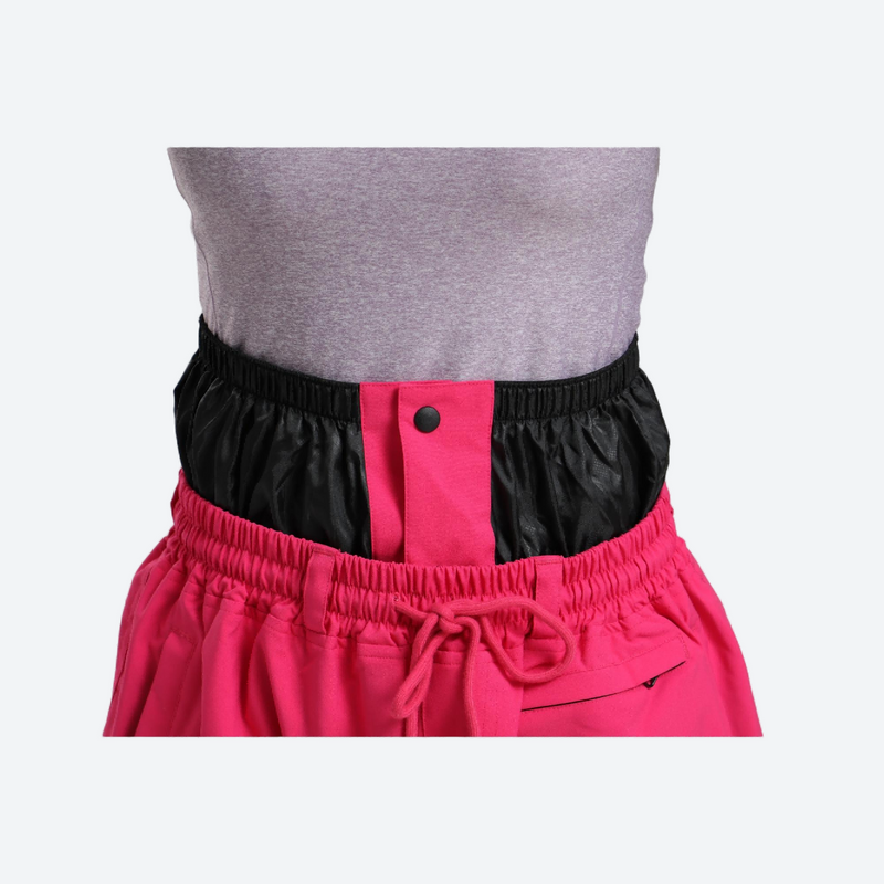 Women's breathable ski jacket set - rose red snow pants, for powder days and winter commute