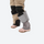 Kids breathable snowboard jacket and bib pants set - tan bib pants with black knee patches, snow gaiters keep snow out