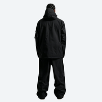 
                  
                    Men's breathable 2-layer snowboard jacket and pants - black jacket with black pants, for skiing and snowboarding
                  
                