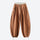 Breathable knit trail pants with cuffed hem - terracotta brown knit cargo pants, for camping and outdoor weekends