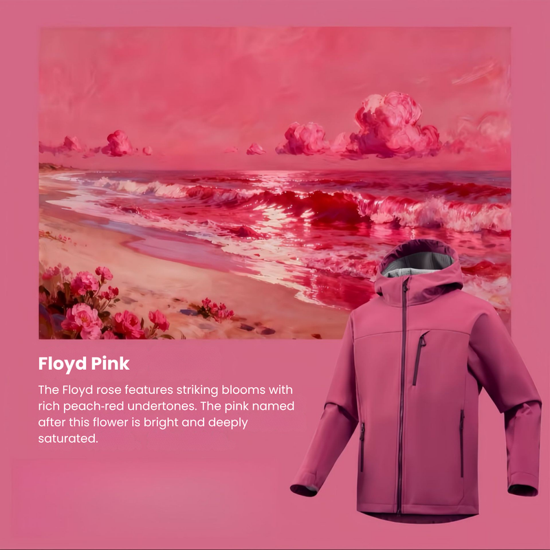 Unisex waterproof softshell jacket with fleece lining - pink, for cold-weather winter sports