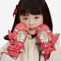 
                  
                    Kids' unicorn and dinosaur snow gloves with fleece - kids cartoon mittens on kids, for snow sports weekends
                  
                