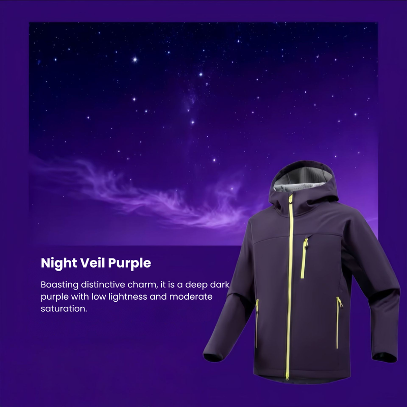 Breathable windproof softshell ski jacket with grid fleece - purple, for skiing and snowboarding