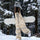 Unisex snowboard bib pants - tan bib pants with white top, for powder days and winter commute