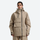 Women's breathable 2-layer snowboard jacket and pants - tan, on-model front view, for resort and street wear