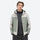 Breathable 3-layer shell with removable fleece liner - gray white colorblock jacket with fleece liner, for hiking and travel