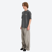 
                  
                    Unisex UPF50 water-repellent cargo pants - light gray wide-leg cargo pants with gray tee, for travel and daily commute
                  
                
