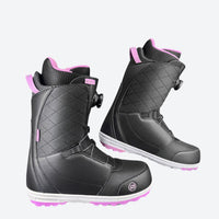
                  
                    Women's insulated snowboard boots with dial closure - black purple snowboard boots, for snowboarding and resort days
                  
                