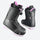 Women's Boa snowboard boots with warm velvet lining - black purple snowboard boots, for park and piste riding