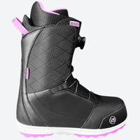 
                  
                    Women's quick-lace snowboard boots with grippy outsole - black purple snowboard boots, for winter snow sports
                  
                