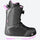 Women's quick-lace snowboard boots with grippy outsole - black purple snowboard boots, for winter snow sports