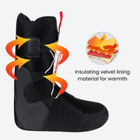
                  
                    Women's insulated snowboard boots with dial closure - black purple, for cold-weather mountain trips
                  
                