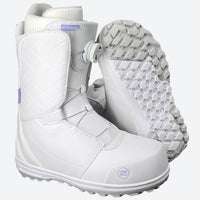 
                  
                    Women's quick-lace snowboard boots with grippy outsole - white purple snowboard boots, for park and piste riding
                  
                