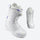 Women's Boa snowboard boots with warm velvet lining - white purple snowboard boots, for cold-weather mountain trips