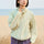 Water-repellent breathable sun jacket with hood - cream yellow sun jacket on women, for cycling and commuting
