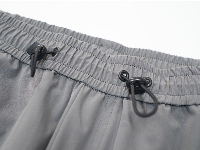Breathable sun-protection wide-leg trail pants - gray wide-leg cargo pants, for camping and outdoor weekends