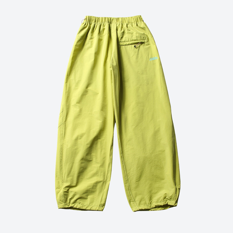 Unisex quick-dry water-repellent hiking pants - lime green wide-leg hiking pants, for warm-weather trekking