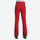 Women's adjustable ski pants with inner snow skirt - red ski pants with black side stripe, for skiing and snowboarding