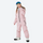 Kids waterproof 2L one-piece snow suit - pink kids one-piece snow suit, for cold-weather winter sports