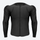 Shock-absorbing protective gear for skiing - black impact protection top, front zip view, for skate and ski park sessions