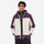 Unisex waterproof 3L 3-in-1 hardshell jacket - purple white colorblock jacket with fleece liner, for skiing and snowboarding