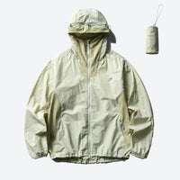 
                  
                    Packable hooded sun jacket for outdoor - cream yellow sun jacket, for beach and summer trips
                  
                