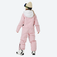 
                  
                    Kids breathable 2-layer jumpsuit ski suit - pink kids one-piece snow suit, for kids skiing and snowboarding
                  
                