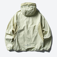 
                  
                    Lightweight water-repellent sun protection jacket - cream yellow sun jacket, back product view, for hiking and trail walking
                  
                