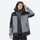 Unisex waterproof 3L 3-in-1 hardshell jacket - black gray colorblock jacket with fleece liner, for cold-weather outdoor wear