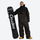 Men's colorblock ski pullover set - black and coffee brown colorblock jacket with coffee pants