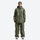 Women's 2-layer snowboard jacket and pants - olive green jacket with olive pants, for skiing and snowboarding