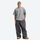 Men's colorblock ski anorak set - gray snow pants, on-model front view, for skiing and snowboarding