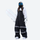 Unisex snowboard bib pants - black bib pants with white top, for cold-weather winter sports