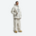 Men's waterproof 2L snow jacket and pants - white jacket with white pants, for powder days and winter commute
