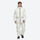 Men's breathable ski jacket with cargo pants - white jacket with white pants, for skiing and snowboarding