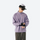 Unisex boxfleece half-zip sweatshirt - lavender boxfleece half-zip sweatshirt on men with cap and gloves, front standing view
