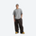 Men's 2-layer snowboard anorak and wide-leg pants - coffee brown snow pants, on-model front view, for resort and street wear