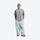 Men's 2-layer snowboard anorak and wide-leg pants - ice blue snow pants, on-model front view, for resort and street wear