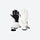 Touchscreen winter gloves for snow sports - white touchscreen snow gloves, pair front view, for winter mountain trips