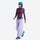 Women's slim fit sun jacket UPF50 antibacterial - purple slim fit sun jacket on women with blue beanie, walking side view