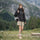 Women's waterproof hardshell rain jacket with vents - black hardshell jacket, for travel and daily commute